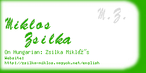 miklos zsilka business card